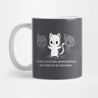 Cute Funny Cat Kitten Sarcastic Humor Quote animal Lover Artwork Mug